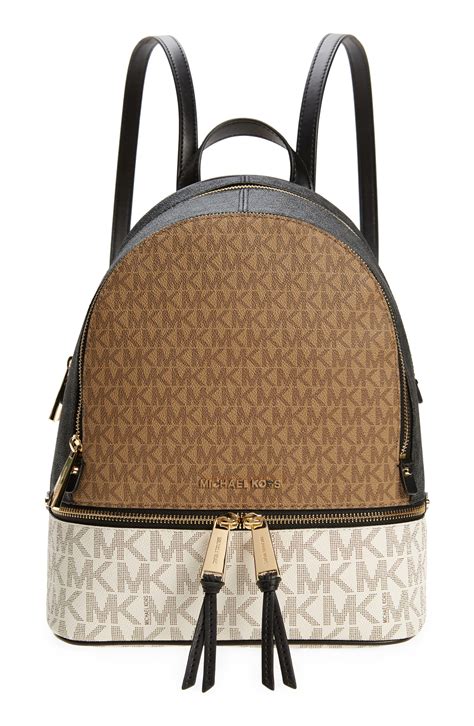 michael kors rhea backpack rose gold|michael kors backpack with studs.